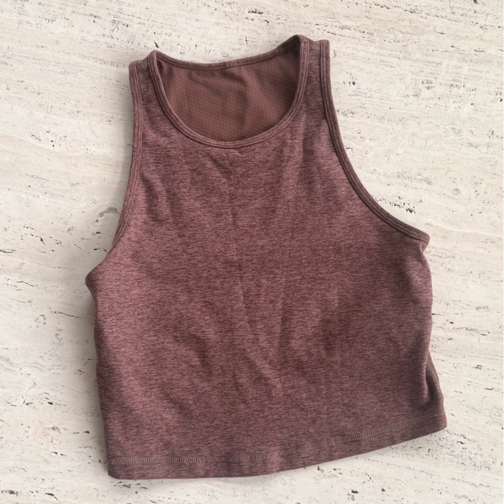 Vuori Elevation Racerback Tank, Hazelnut Heather, Size Small